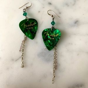 Fender guitar pick earrings